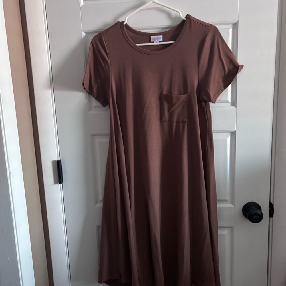 LuLaRoe Chocolate Brown T-Shirt Dress